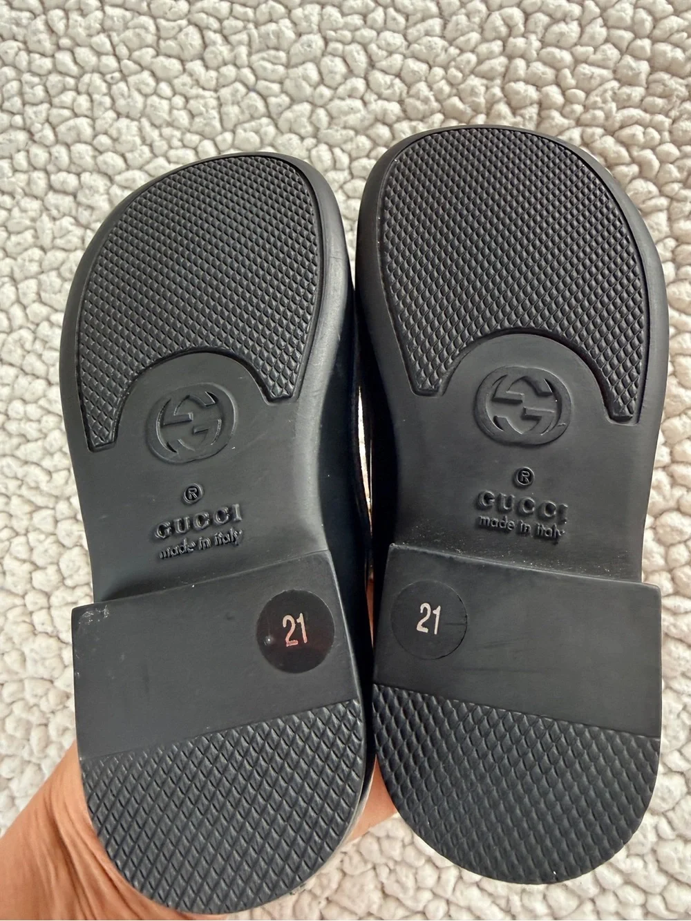 Gucci Kids Glitter Mary Jane Shoes - New - no box.